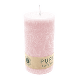 PURE OLIVE Stumpenkerze Antikrosa, 130/70 mm, WENZEL, Brenndauer 52h, plastikfrei, vegan