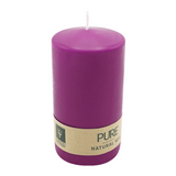 PURE Stumpenkerze Erika, 130/70 mm, WENZEL, Brenndauer 52h, plastikfrei, selbstverlöschend