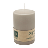 PURE Stumpenkerze Sand, 90/60 mm, WENZEL, Brenndauer 25h, plastikfrei, selbstverlöschend