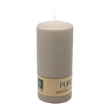 PURE Stumpenkerze Sand, 130/60 mm, WENZEL, Brenndauer 40h, plastikfrei, selbstverlöschend