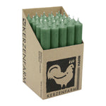 Stabkerzen aus Paraffin, 180/22 mm, Kieferngrün, KERZENFARM HAHN, Brenndauer ca. 8h, 25 Stück pro Verpackung