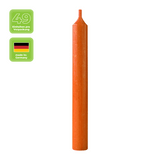 Stabkerzen aus Paraffin, 110/13 mm, Orange, KERZENFARM HAHN, Brenndauer ca. 2h, 49 Stück pro Verpackung