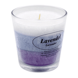 Stearin Duftkerze im Glas Lavendel, 80/78 mm, KERZENFARM HAHN, Brenndauer 24h