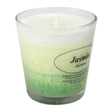 Stearin Duftkerze im Glas Jasmin, 80/78 mm, KERZENFARM HAHN, Brenndauer 24h