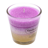 Stearin Duftkerze im Glas Vanille-Lavendel, 80/78 mm, KERZENFARM HAHN, Brenndauer 24h
