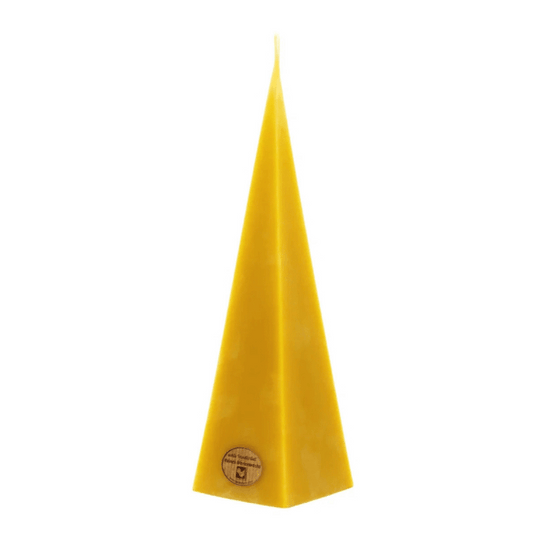 100% Bienenwachs Pyramidenkerze 265/70 mm, KERZENFARM HAHN, Brenndauer 48h