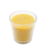 100% Bienenwachskerze im Glas 80/78 mm, KERZENFARM HAHN, Brenndauer 13h, 130 ml
