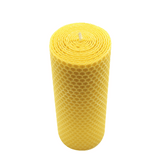 Waben-Stumpenkerze, 100% reines Bienenwachs, KERZENFARM HAHN, 150/58 mm, Brenndauer ca. 33h