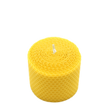 Waben-Stumpenkerze, 100% reines Bienenwachs, KERZENFARM HAHN, 62/75 mm, Brenndauer ca. 13h