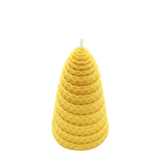 Waben-Spiralkerze, 100% reines Bienenwachs, KERZENFARM HAHN, 100/58 mm, Brenndauer ca. 5h