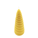 Waben-Spiralkerze, 100% reines Bienenwachs, KERZENFARM HAHN, 150/58 mm, Brenndauer ca. 14h