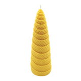 Waben-Spiralkerze, 100% reines Bienenwachs, KERZENFARM HAHN, 200/58 mm, Brenndauer ca. 15h