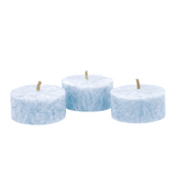 Teelichter Eisblau, 18/38 mm, 100% pflanzliches Stearin, KERZENFARM HAHN, 4h, 10 St.