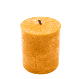 Stearin Stumpenkerze Orange, 65/50 mm, KERZENFARM HAHN, Brenndauer 15h – Ansicht 2