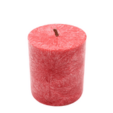 Stearin Stumpenkerze Rot, 65/50 mm, KERZENFARM HAHN, Brenndauer 15h – Ansicht 2