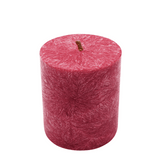 Stearin Stumpenkerze Dunkelrot, 65/50 mm, KERZENFARM HAHN, Brenndauer 15h – Ansicht 2