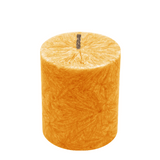 Stearin Stumpenkerze Orange, 75/64 mm, KERZENFARM HAHN, Brenndauer 19,5h – Ansicht 2