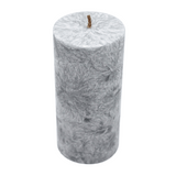Stearin Stumpenkerze Grau, 135/64 mm, KERZENFARM HAHN, Brenndauer 41h – Ansicht 2
