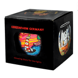 Leuchtglas Waves, H90 x Ø110 mm, KERZENFARM HAHN