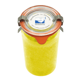 Stearin Duftkerze im Glas 100 % Natur, 135/70 mm, KERZENFARM HAHN, Brenndauer 40h