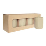 Stumpenkerze mit Rillen aus Paraffin, Sahara, WENZEL, 90/70 mm, Brenndauer ca. 39h, selbstverlöschend, 4 Stück