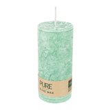 PURE OLIVE Stumpenkerze Smaragd, 130/60 mm, WENZEL, Brenndauer 40h, plastikfrei, vegan