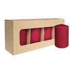 Stumpenkerze mit Rillen aus Paraffin, Altrot, WENZEL, 130/70 mm, Brenndauer ca. 57h, selbstverlöschend, 4 Stück