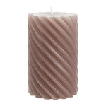 Stumpenkerze aus Paraffin, gedreht, Stein, 110/70 mm, WENZEL, Brenndauer ca. 51h