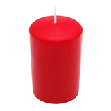 WENZEL CLASSIC Stumpenkerze Karminrot (100/70 mm) aus Paraffin mit 44 Stunden Brenndauer