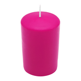 WENZEL CLASSIC Stumpenkerze Fuchsia (100/70 mm) aus Paraffin mit 44 Stunden Brenndauer