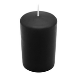 WENZEL CLASSIC Stumpenkerze Schwarz (100/70 mm) aus Paraffin mit 44 Stunden Brenndauer