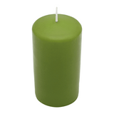 WENZEL CLASSIC Stumpenkerze Olive (130/70 mm) aus Paraffin mit 61 Stunden Brenndauer