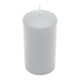 WENZEL CLASSIC Stumpenkerze Silbergrau (130/70 mm) aus Paraffin mit 61 Stunden Brenndauer