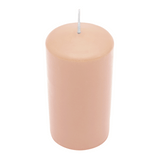 WENZEL CLASSIC Stumpenkerze Peach (130/70 mm) aus Paraffin mit 61 Stunden Brenndauer