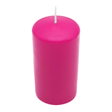WENZEL CLASSIC Stumpenkerze Fuchsia (130/70 mm) aus Paraffin mit 61 Stunden Brenndauer