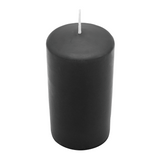 WENZEL CLASSIC Stumpenkerze Schwarz (130/70 mm) aus Paraffin mit 61 Stunden Brenndauer