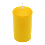 WENZEL CLASSIC Stumpenkerze Zitrone (120/80 mm) aus Paraffin mit 69 Stunden Brenndauer