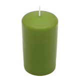 WENZEL CLASSIC Stumpenkerze Olive (120/80 mm) aus Paraffin mit 69 Stunden Brenndauer