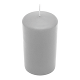 WENZEL CLASSIC Stumpenkerze Silbergrau (120/80 mm) aus Paraffin mit 69 Stunden Brenndauer
