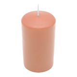 WENZEL CLASSIC Stumpenkerze Peach (120/80 mm) aus Paraffin mit 69 Stunden Brenndauer