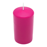 WENZEL CLASSIC Stumpenkerze Fuchsia (120/80 mm) aus Paraffin mit 69 Stunden Brenndauer