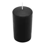 WENZEL CLASSIC Stumpenkerze Schwarz (120/80 mm) aus Paraffin mit 69 Stunden Brenndauer
