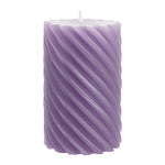 Stumpenkerze aus Paraffin, gedreht, Flieder, 110/70 mm, WENZEL, Brenndauer ca. 51h