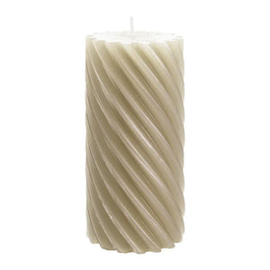 Stumpenkerze aus Paraffin, gedreht, Sahara, 140/70 mm, WENZEL, Brenndauer ca. 69h