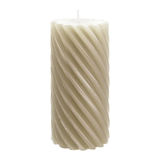 Stumpenkerze aus Paraffin, gedreht, Sahara, 140/70 mm, WENZEL, Brenndauer ca. 69h