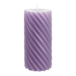 Stumpenkerze aus Paraffin, gedreht, Flieder, 140/70 mm, WENZEL, Brenndauer ca. 69h