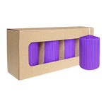 Stumpenkerze mit Rillen aus Paraffin, Lila, WENZEL, 130/70 mm, Brenndauer ca. 57h, selbstverlöschend, 4 Stück