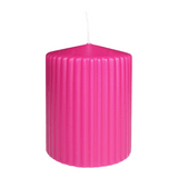 Rillenkerze Fuchsia, 90/70 mm, WENZEL, Brenndauer 30h, 4 St.