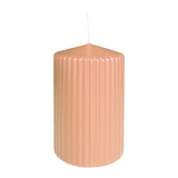 Rillenkerze Peach, 130/70 mm, WENZEL, Brenndauer 61h, 4 St.