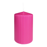 Rillenkerze Fuchsia, 130/70 mm, WENZEL, Brenndauer 61h, 4 St.